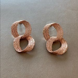 Rose Gold Linked statement earrings